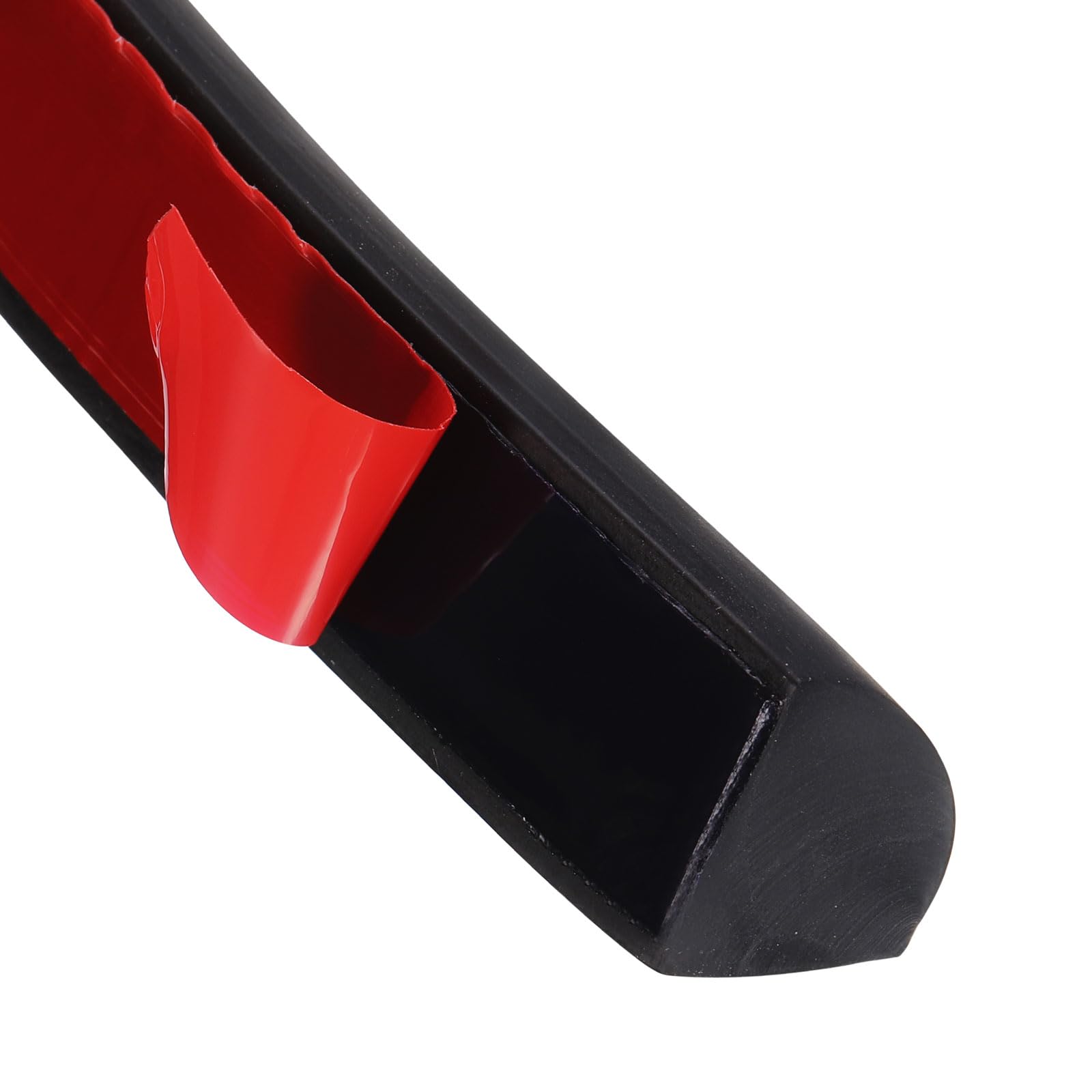 sourcing map Flexible Quarter Round Molding Wall Trim 0.7" x 0.86" x 39" Single Peel and Stick Bendable Rubber Edge Moulded Trim Strip for Corner Ceiling Floor Bathroom Countertop, Black