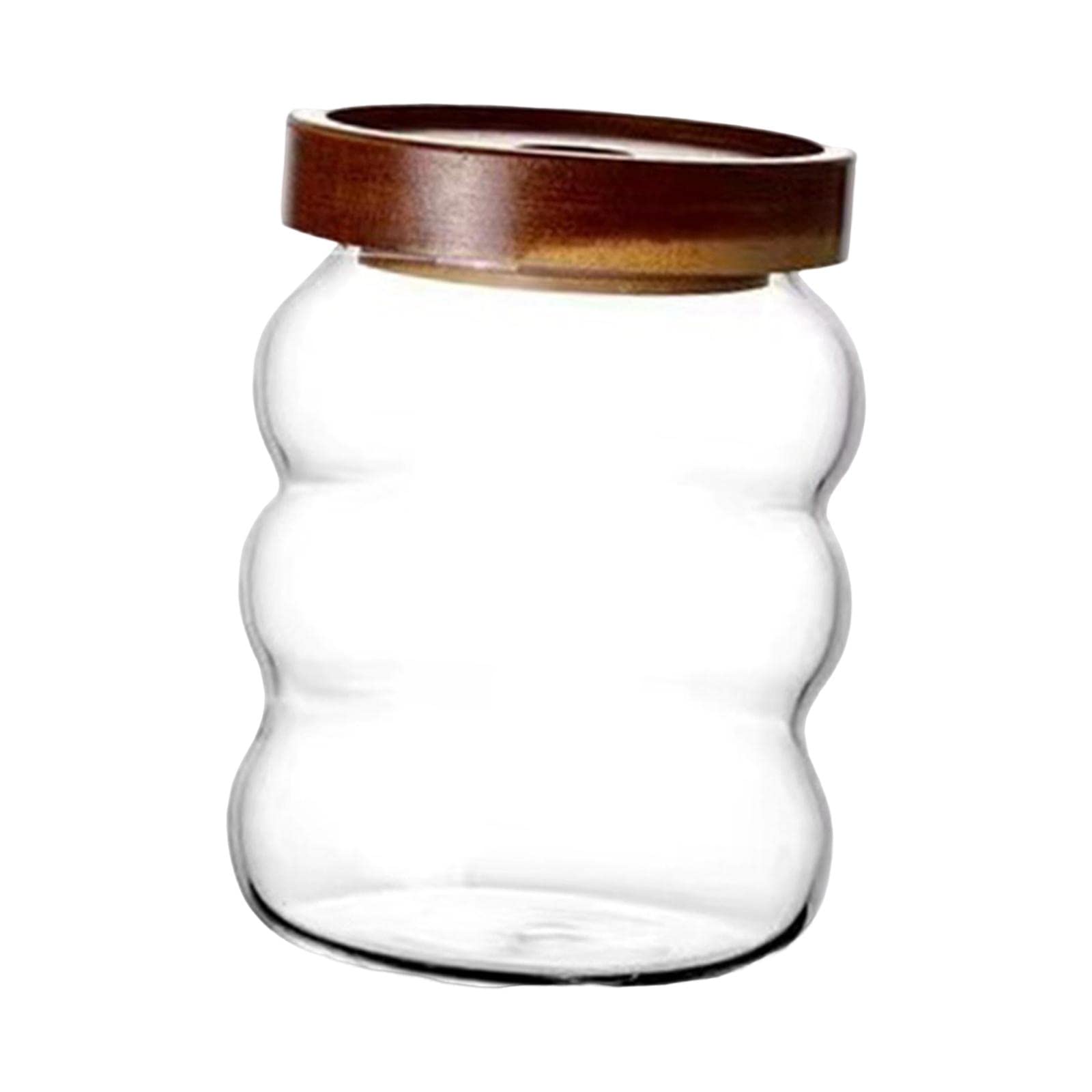 Merishopp Storage Jar with Airtight Lid Transparent Food Storage Canisters for Kitchen 550ML Thread-image-32