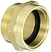 Dixon Valve FM15S15F Brass Fire Equipment, Hex Nipple, 1-1/2" NPSH Female x 1-1/2" NST (NH) Male