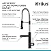 KRAUS Artec Pro (1 st Gen) Commercial Style Pre-Rinse Single Handle Kitchen Faucet (No Pull Down) with Pot Filler in Spot Free Stainless Steel/Matte Black, KPF-1603SFSMB