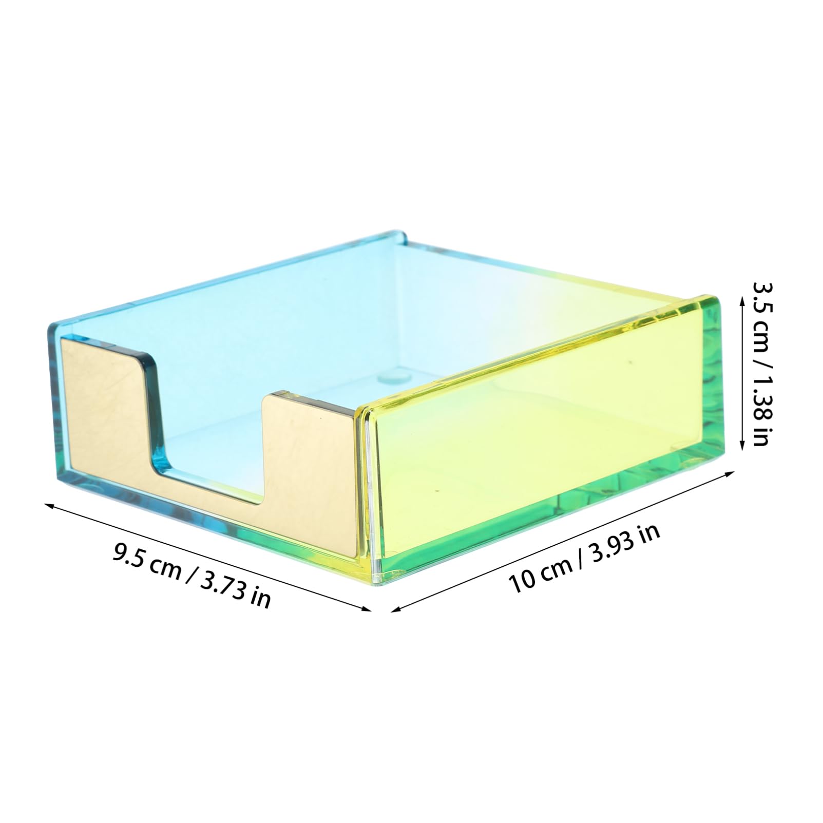 NUOBESTY 3pezzi Organizer Per Scrivania Acrilico Gradiente Porta Blocchi e Memo Contenitore Multiuso Per Forniture Ufficio e Decorazione Desktop Contenitore Per Note e Biglietti Da Visita