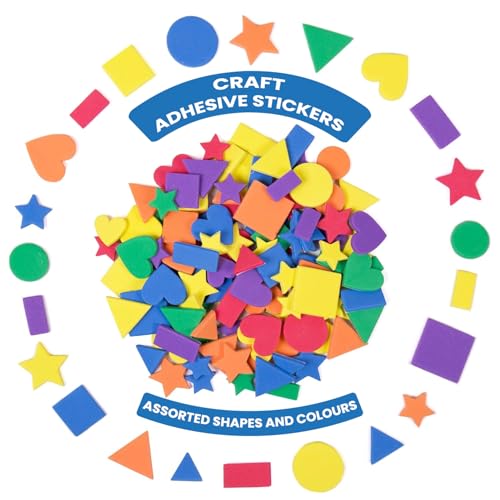 Image of BabyPro Foam Stickers with Self Adhesive, 225 Pieces Multicolour 3D Craft Stickers for Kids | Scrapbooking, Card Making, DIY Art & Craft, Classroom & Party, Easy Peel