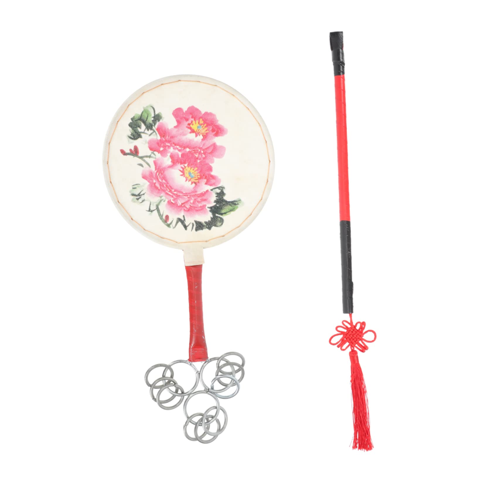 HEMOTON Hand Drum Jingxi Style Traditional Drum Sturdy Construction Great for Levels of Players