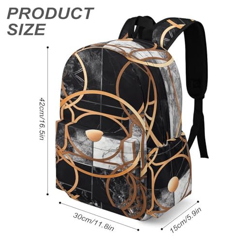 Patchwork Pattern Printed Backpack Water-Resistant Pack Stylish Bag Lightweight Travel Backpack3