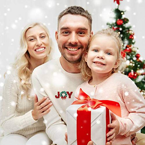 Christmas JOY Brooches Holiday Joy Pins for Women Girls Infants Brooches Pins Set (A JOY)2