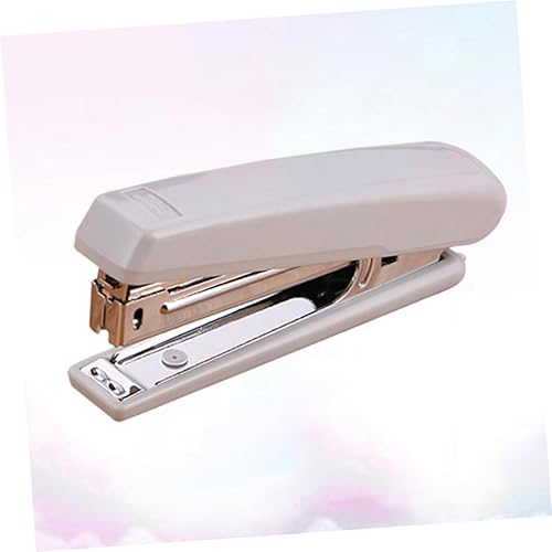 Miniatura 5 de NUOBESTY Grapadora de metal para el hogar, oficina, uso escolar, color aleatorio, grapado suave sin grapas, suministros esenciales de papelería