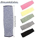 Jelyne 6 Pairs Arm Protective Sleeves Level 5 Cut Resistant Protection Sleeve 31CM Unisex Anti Abrasion Anti Scratches Anti-bite for Arm Garden Kitchen Work Protection Safety