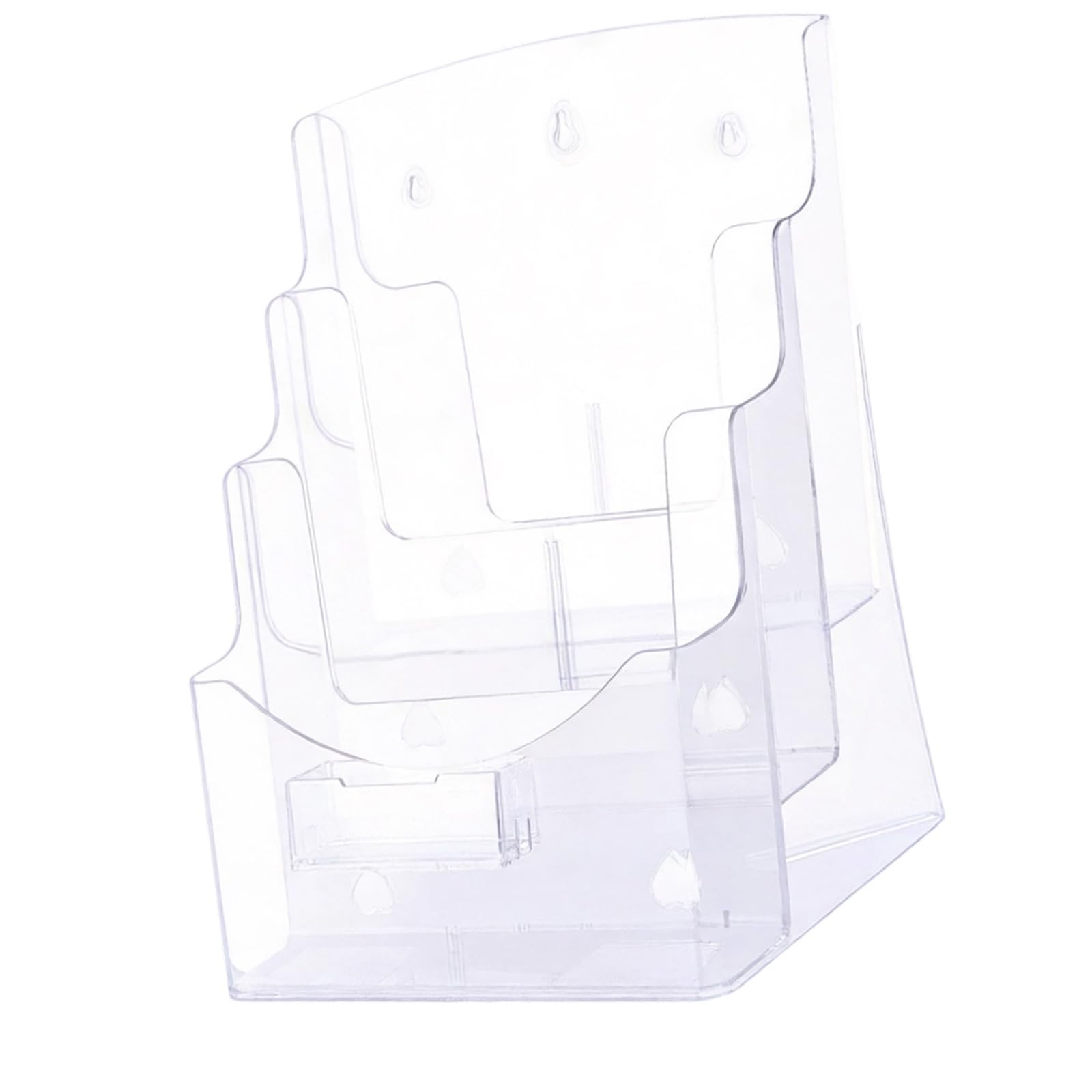 Kaeltsyn Contemporary Acrylic Bookstand with Spacious Layers to Keep Magazines and Folders in Order Clear File Rack