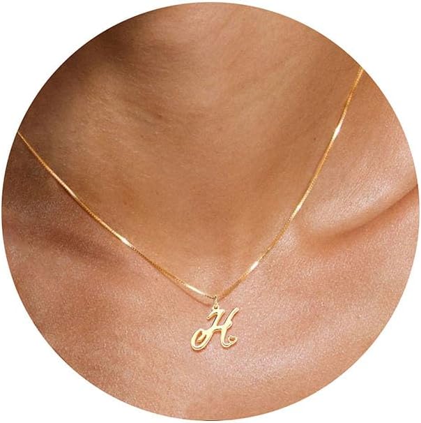 Btysun Initial Necklaces for Women, Dainty Gold Initial Necklace 14K Plated Letter Necklaces for Teen s Tiny A-Z Pendant Choker Necklace Name Jewelry