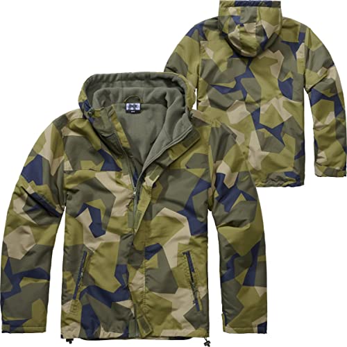 Coupe-vent à capuche avec fermeture doublée hermétique style army