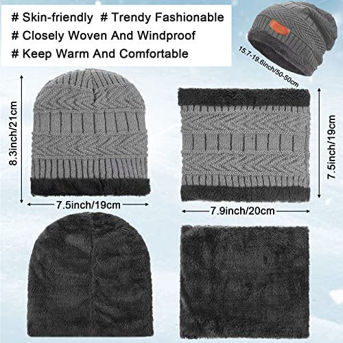 12 Pcs Kids Winter Hat Glove Scarf Sets Kids Beanie Cap Touch Screen Gloves and Warm Circle Neck Scarf for Toddler Boys Girls3