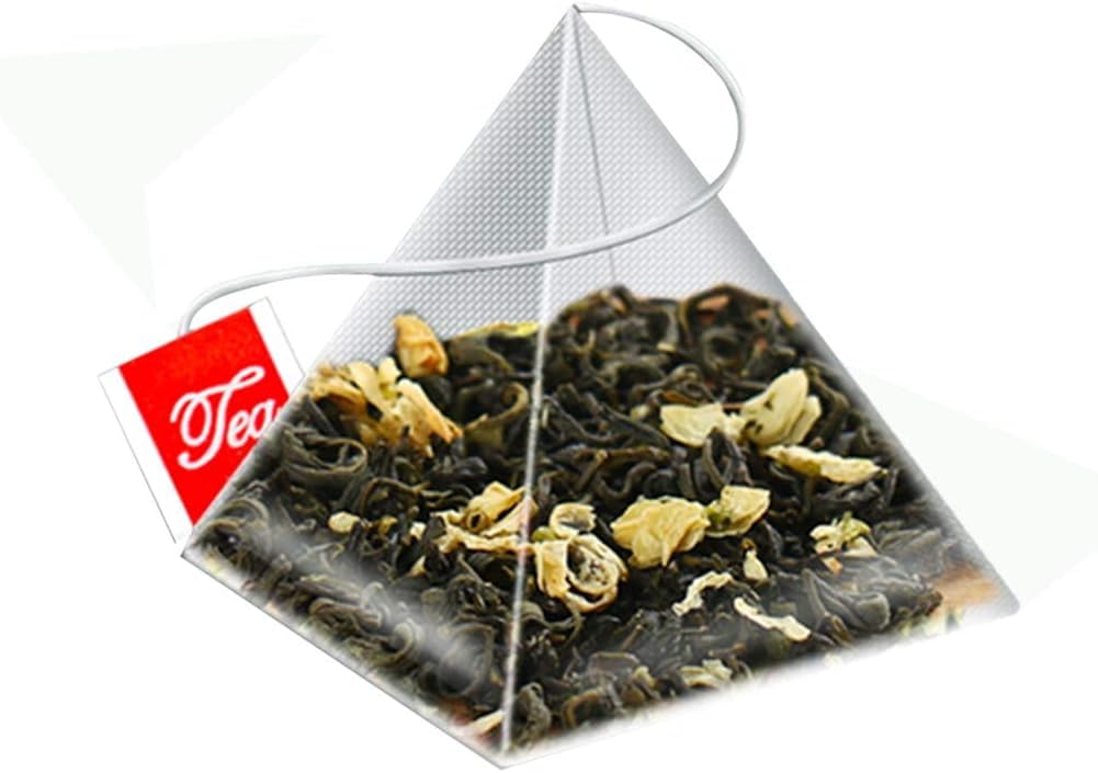 100 Pcs Grey Disposable Empty Tea Bag Nylon Fold Close Heat Seal Filter Teabag Simple Disposable Nylon Tea Infuser Bag Tea Bag Tea Strainers