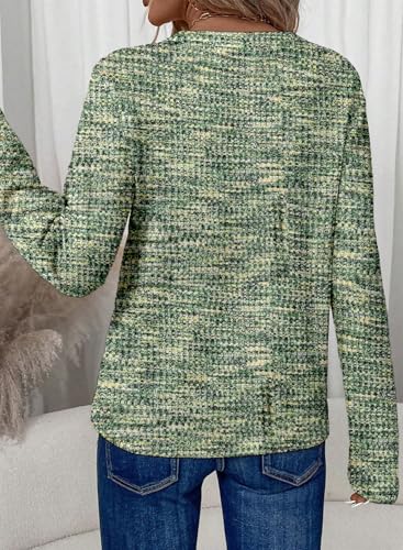 Image of Dokotoo Womens V Neck Long Sleeve Waffle Knit Tops Dressy Casual Sweater Fall Fashion 2026