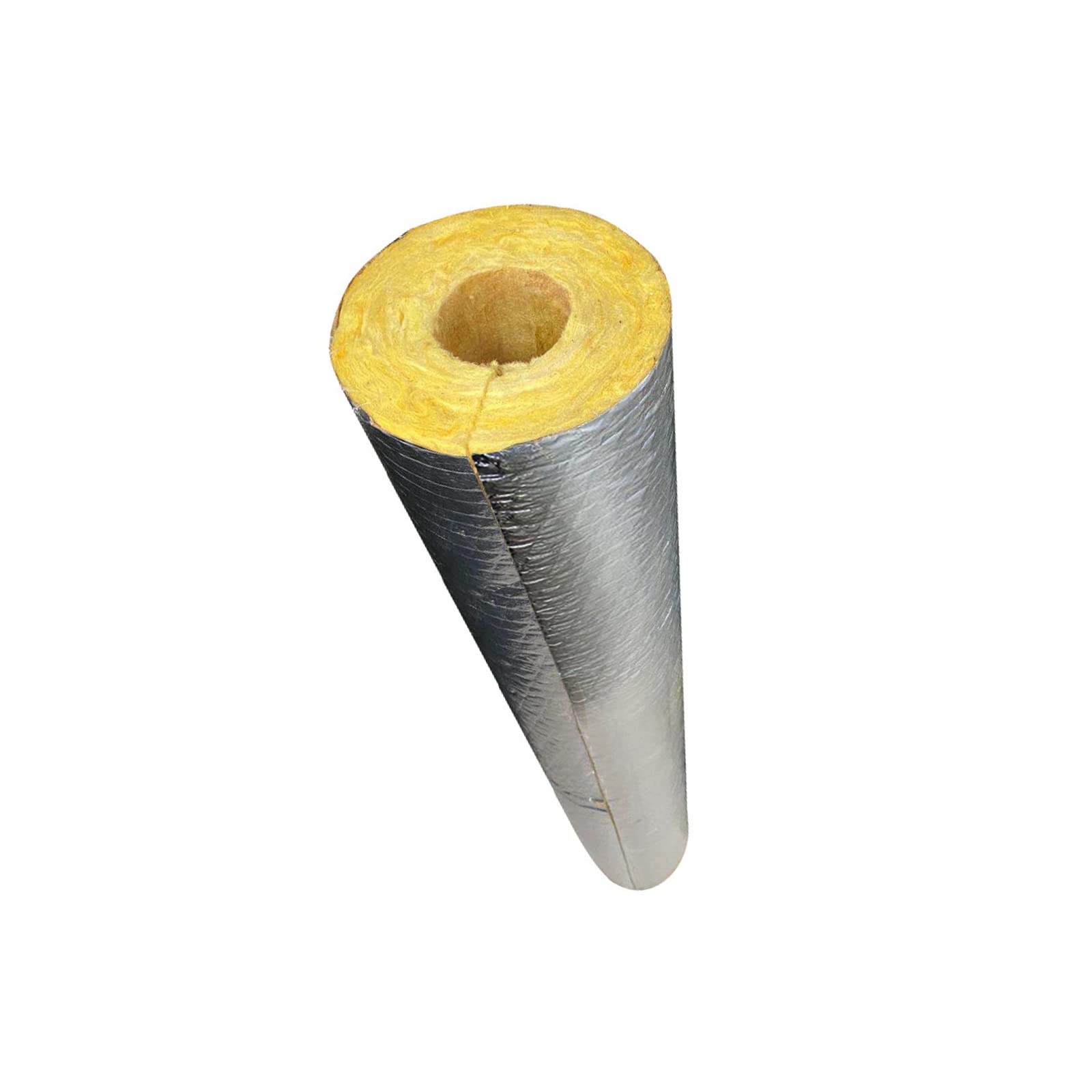 Tubo de lana de vidrio, Cáscara de tubo de lana de roca, Tubo de aislamiento de caldera de tubo de vapor, Tubo de aluminio de aislamiento térmico, 1.8 x 1.2 pulgadas