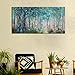 Ardemy Canvas Wall Art Blue Tree Forest Landscape Picture Prints, Modern Birch Trees Nature Woods 48