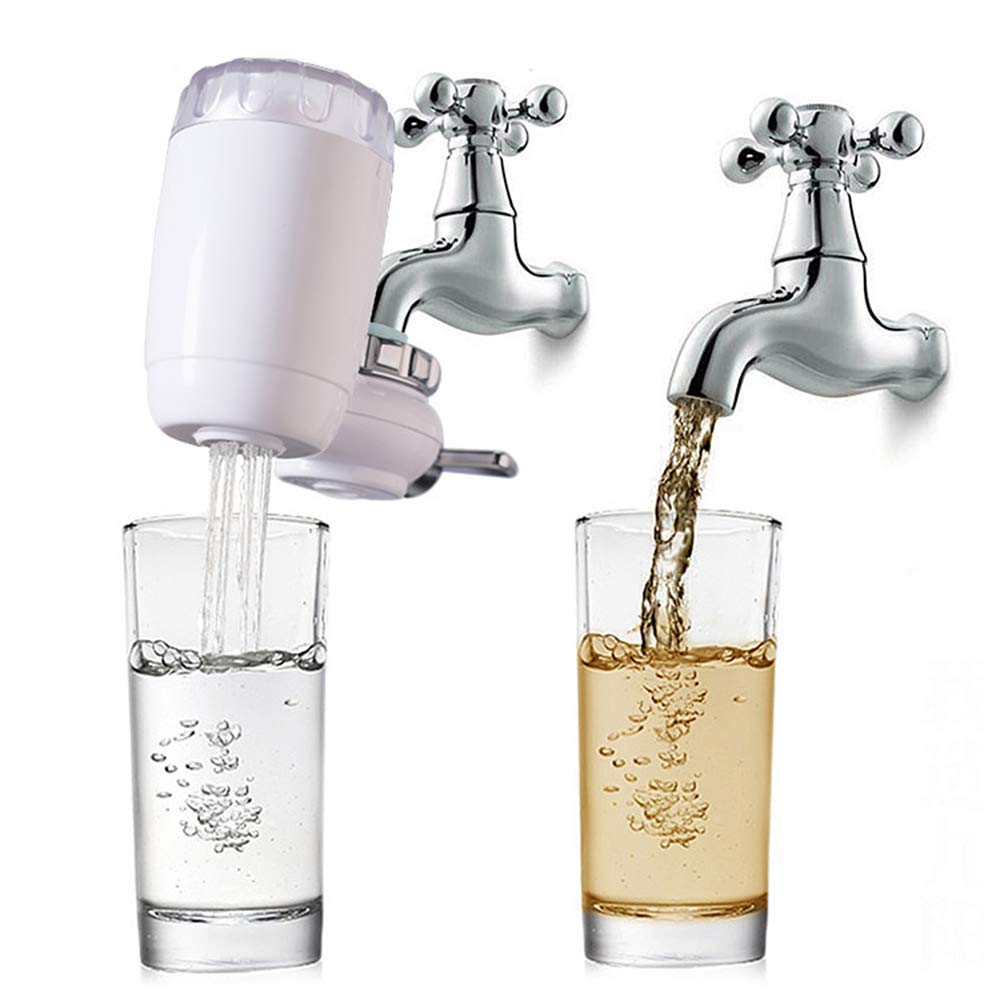 OMLTER Home Kitchen Reverse Osmosis Filtration System Water Faucet Filtration System, Dual Use White