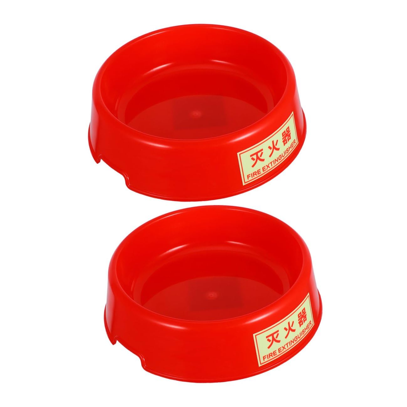 4 Piezas Soporte para Extintor de Incendios Rojo de Plástico Fluorescente, Base Compacta para Extintores de 5-8 Kg, Almacenamiento Seguro para Uso Doméstico E Industrial