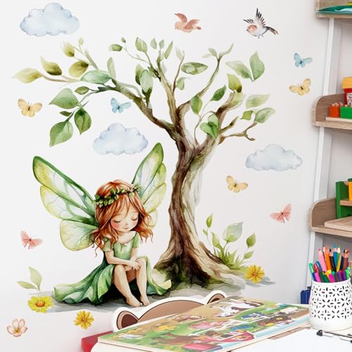 Vinilos Decorativos 2 hojas Mariposa Mágica Verde miniatura 7