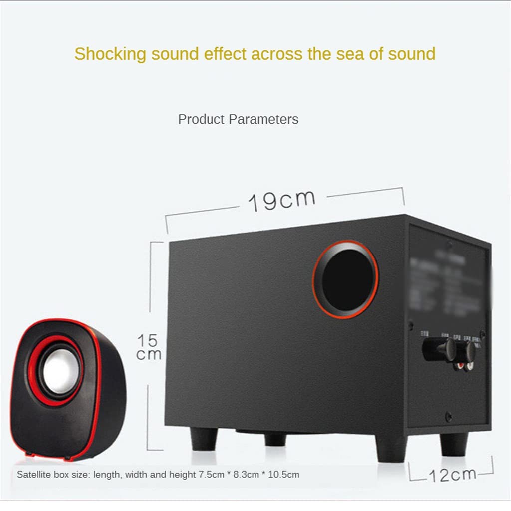 Altoparlante computer desktop multimediale 2.1 PORTATO Subwoofer del basso pesante leggero Alimentatore for Pc Cellulare for laptop