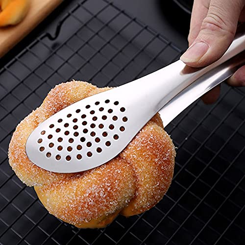 Pinze da Cucina Pinze da Cucina in Acciaio Inossidabile, Pinze per Alimenti con Blocco per Cottura alla griglia per Barbecue con Impugnatura ergonomica,