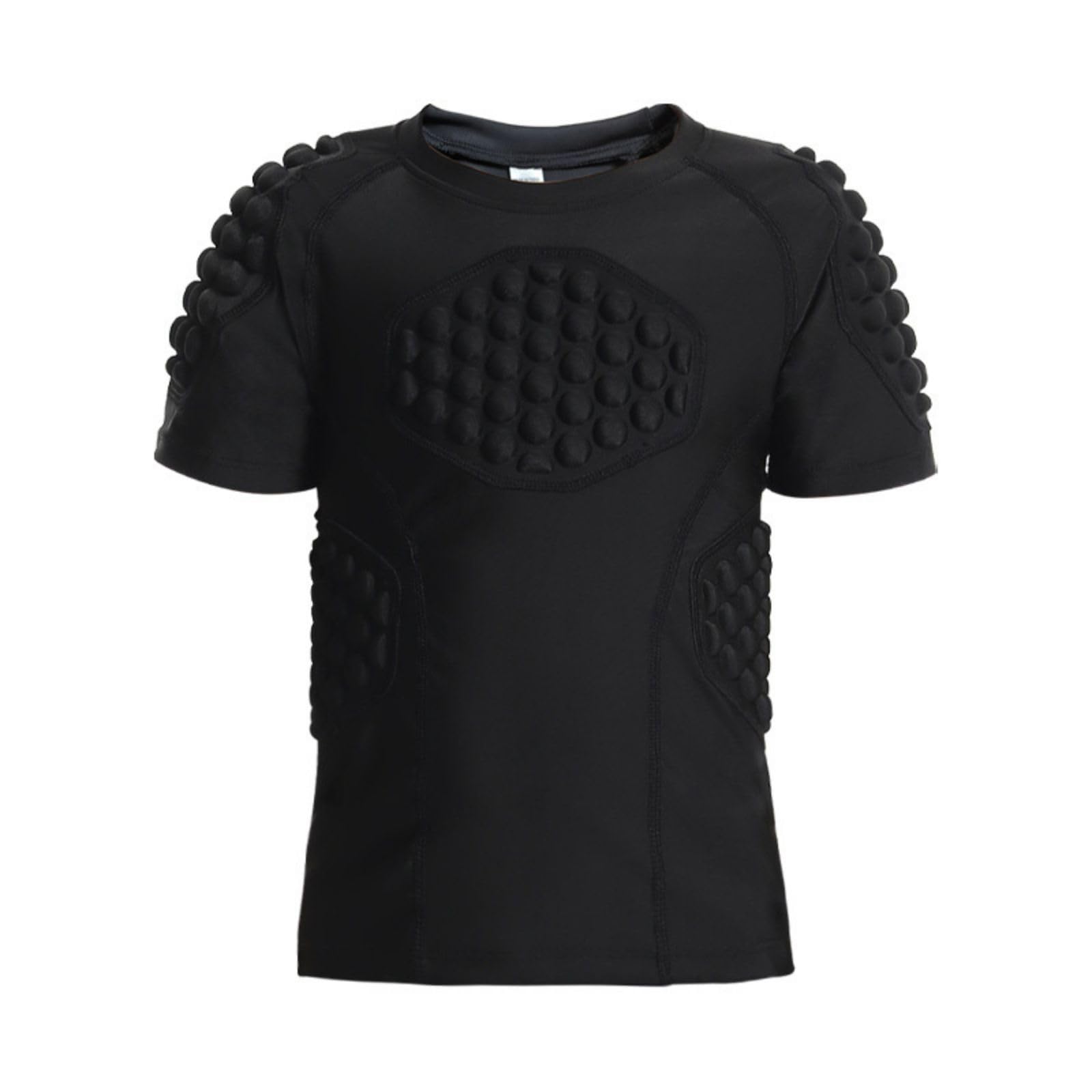 Blaward Youth Padded Protective Shirt Football Paintball Baseball Compression Shirt Shoulder Heart Chest Rib Protector