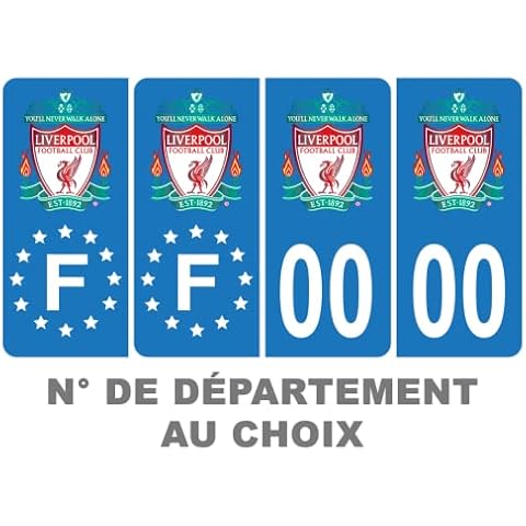 HADEXIA Pack of 2 Pairs of Prenium Liverpool Number Plate Stickers Cover