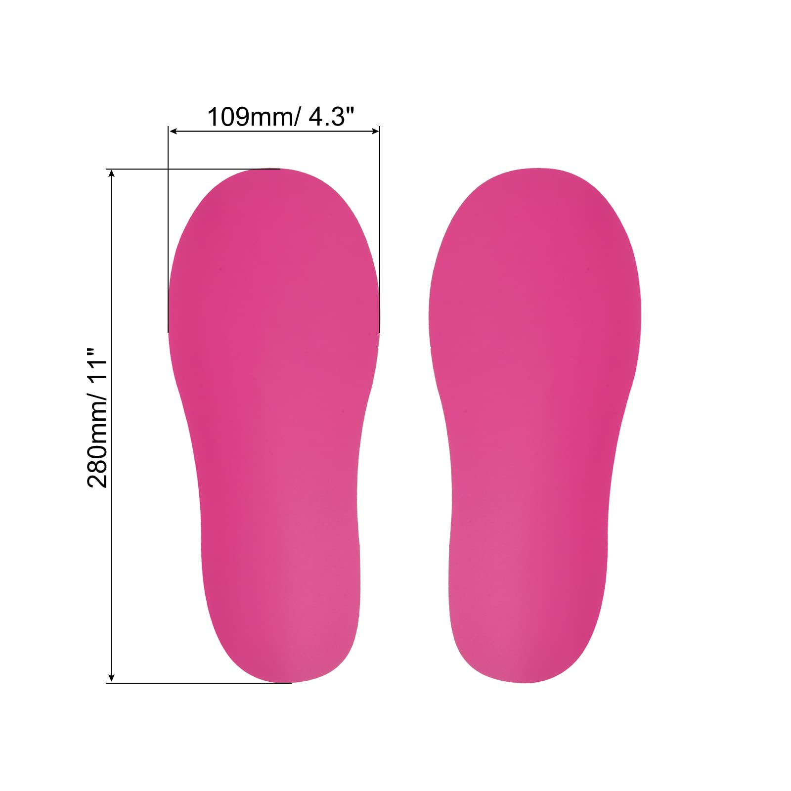 PATIKIL Fußabdruck-Aufkleber – 4 Paar, 150x59 Mm, PVC, Dunkelgrau, Selbstklebend, Für Boden, Wand, Treppe
