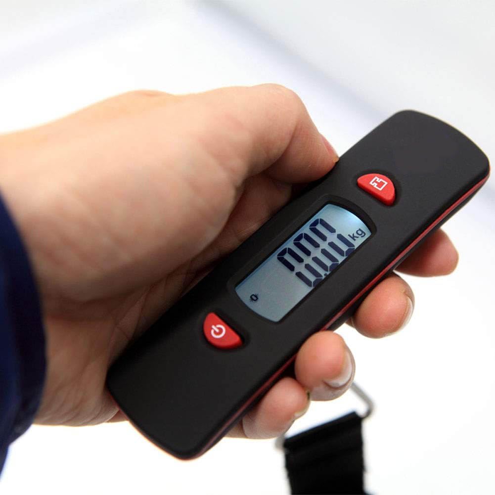 Mini bilancia elettronica portatile da 50 kg/110 libbre for bagagli aeronautici con ricarica USB, bilancia portatile con display retroilluminato Bilance