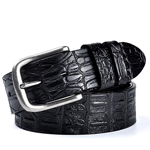 Men's Belt Pattern Designer Belts Men Genuine Leather Ancient Silver Metal Buckle4