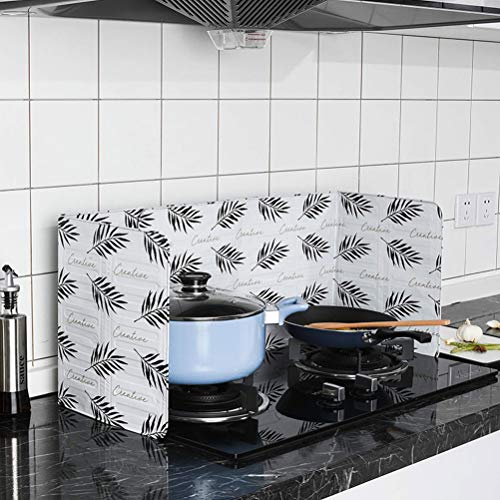 Ghzste Protection anti-éclaboussures - Plaque de cuisson pliable pour la maison et la cuisine - Pour éviter les éclaboussures d'huile, la cuisine, le mur acoustique