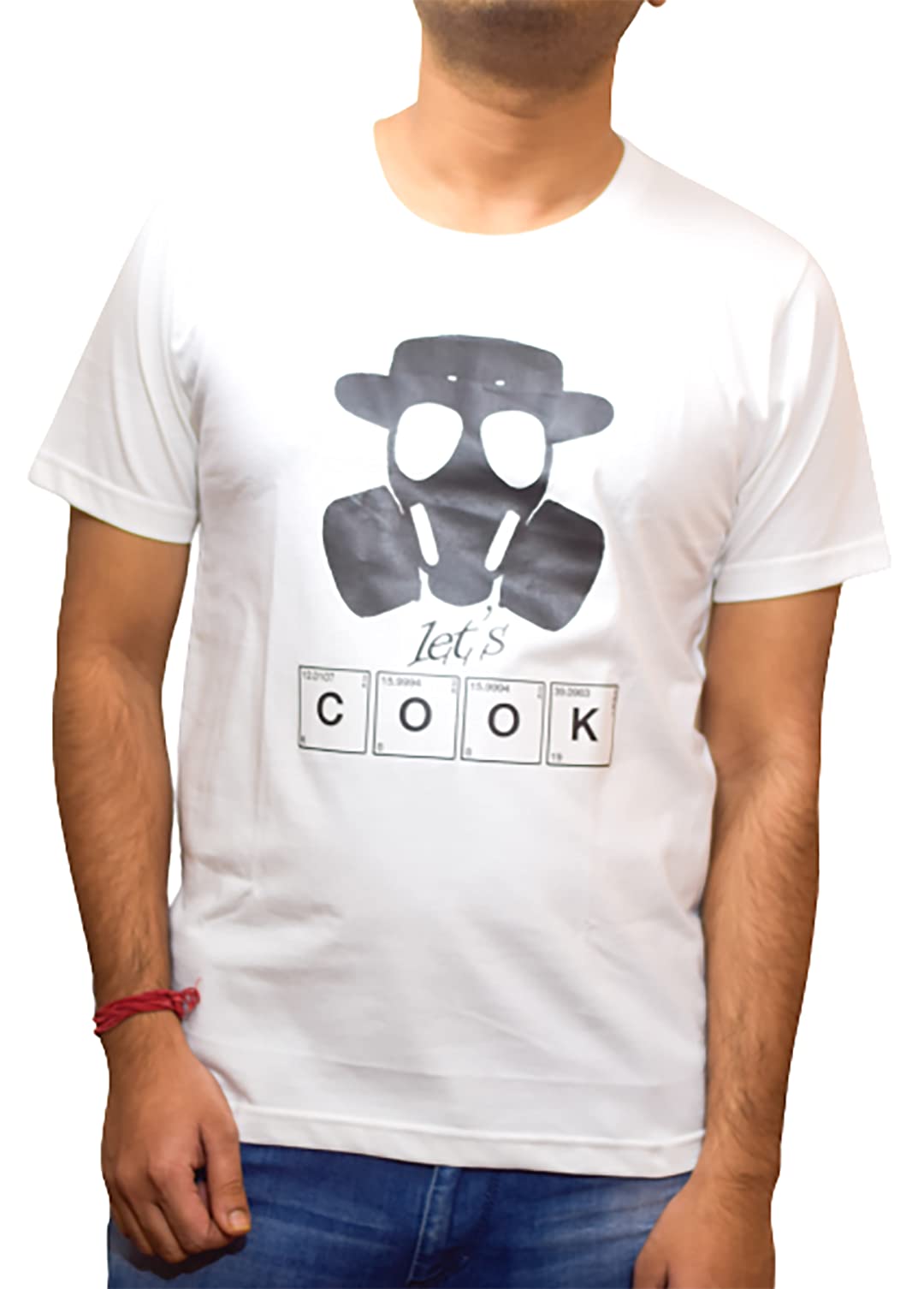 GenericWhite Cotton Tshirt Lets Cook Breaking Bad