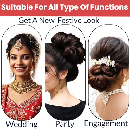 Image of TEMPERIA (2pcs) Hair Bun & Puff Maker for Women & Girls - Hairstyle Accessories for Buns, Juda, French Twists & Updos - Modern Bun, Hair Bump Up & Puff Clips & Styling Tools