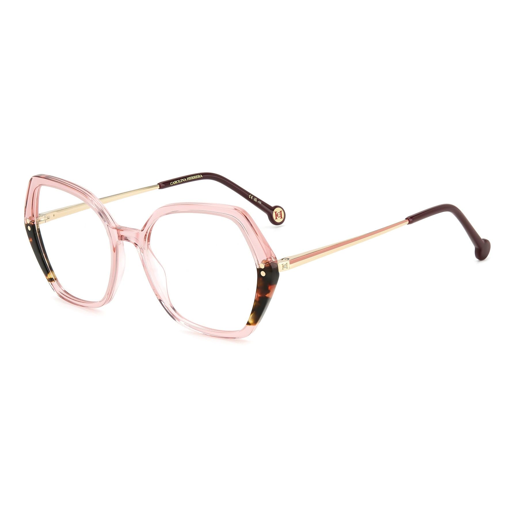 CAROLINA HERRERA OPTICO GRUPO 1910 CAROLINA HERRERA Glasses – Model: HER 0205 C: PINK HAVANA Eye size: 53_Bridge size: 18 / Polarized: No