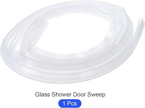 Miniatura 5 de Tira de sellado de puerta de vidrio (78.74 pulgadas), riel de goteo (516 pulgadas) apta para vidrio (516 pulgadas) tipo U sin marco, barrido de