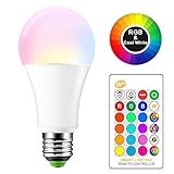 Bombilla de iluminación diaria blanca 15W RGB: La bombilla LED RGBW de 15W incluye una colorida iluminación de atmósfera RGB y 5700K de luz blanca fría diaria, es igual a la luz incandescente normal de 65W.