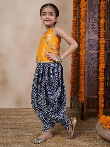 Image of PS PEACHES Girls Dhoti Set