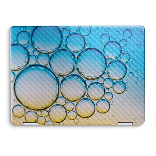 Image of MightySkins Carbon Fiber Skin Compatible with HP Spectre x360 14 inch (2022) Full Wrap Kit - Sunrise Bubbles | Protective, Durable Textured Carbon Fiber Finish | Easy to Apply | Made in The USA