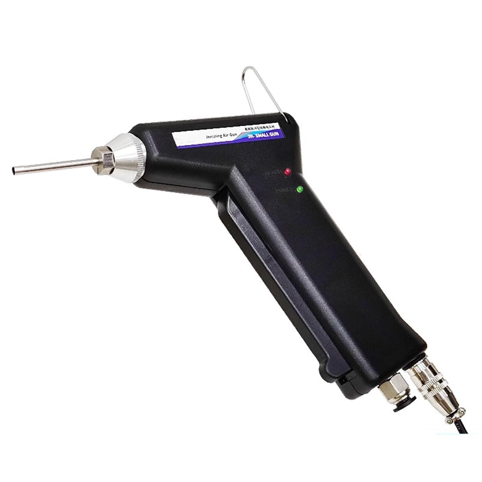 XNZJHPP Ionizing Anti-Static Air Gun with Removable Nozzle & Work Indicator Light for Industrial Dust Removal - Compatible with Air Compressor, Ideals for Electronics & Cleanroom Use (B)