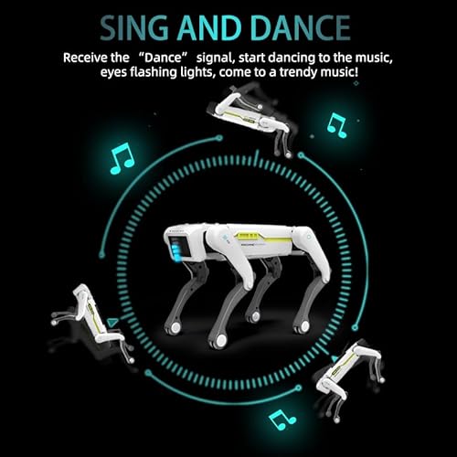 Teeggi Roboter Hund Ferngesteuerter Spielzeug für Kinder 3-12 Jahren, Intelligenter Roboterhund Unterstützt APP-Steuerung, Kann Programmieren, Tanzen, Musik und Interagieren