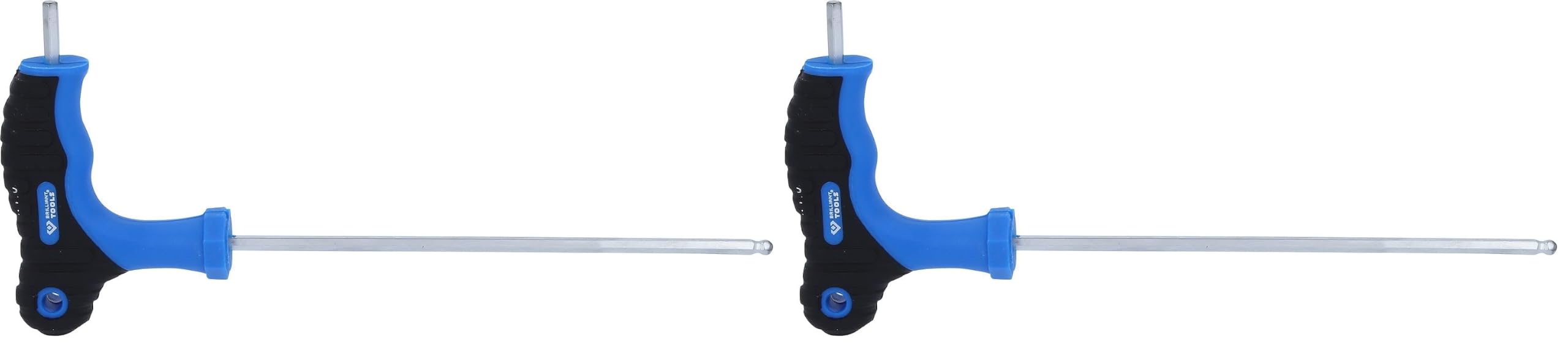BRILLIANT TOOLS BT041004 Llave Allen con cabeza de bola y mango en T 4,0 x 150 mm [Powered by KS TOOLS] (Paquete de 2)