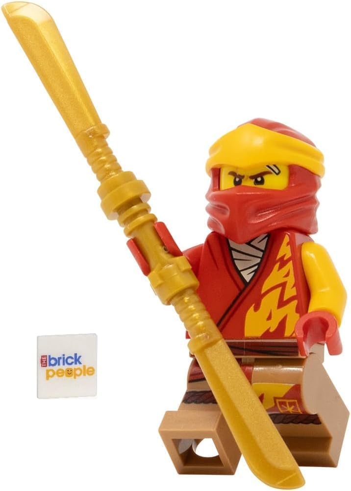 LEGO Ninajgo Core Kai Minifigure with Dual Bladed Gold Sword