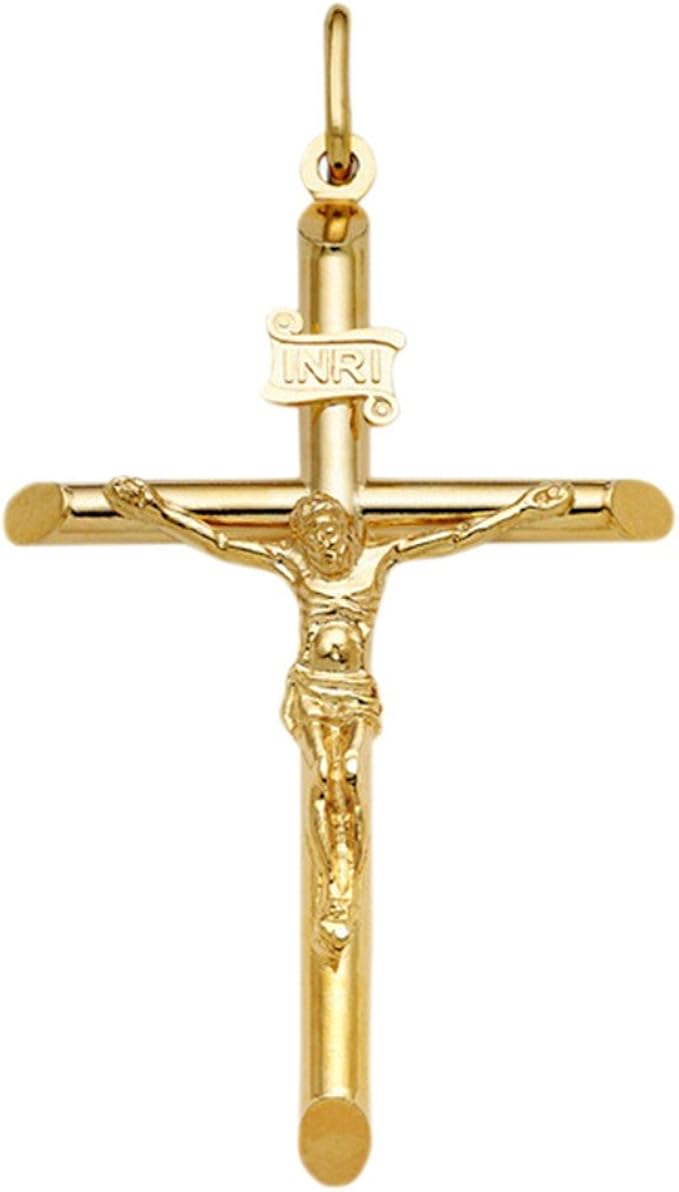 Gold cross crucifix pendant Outlet