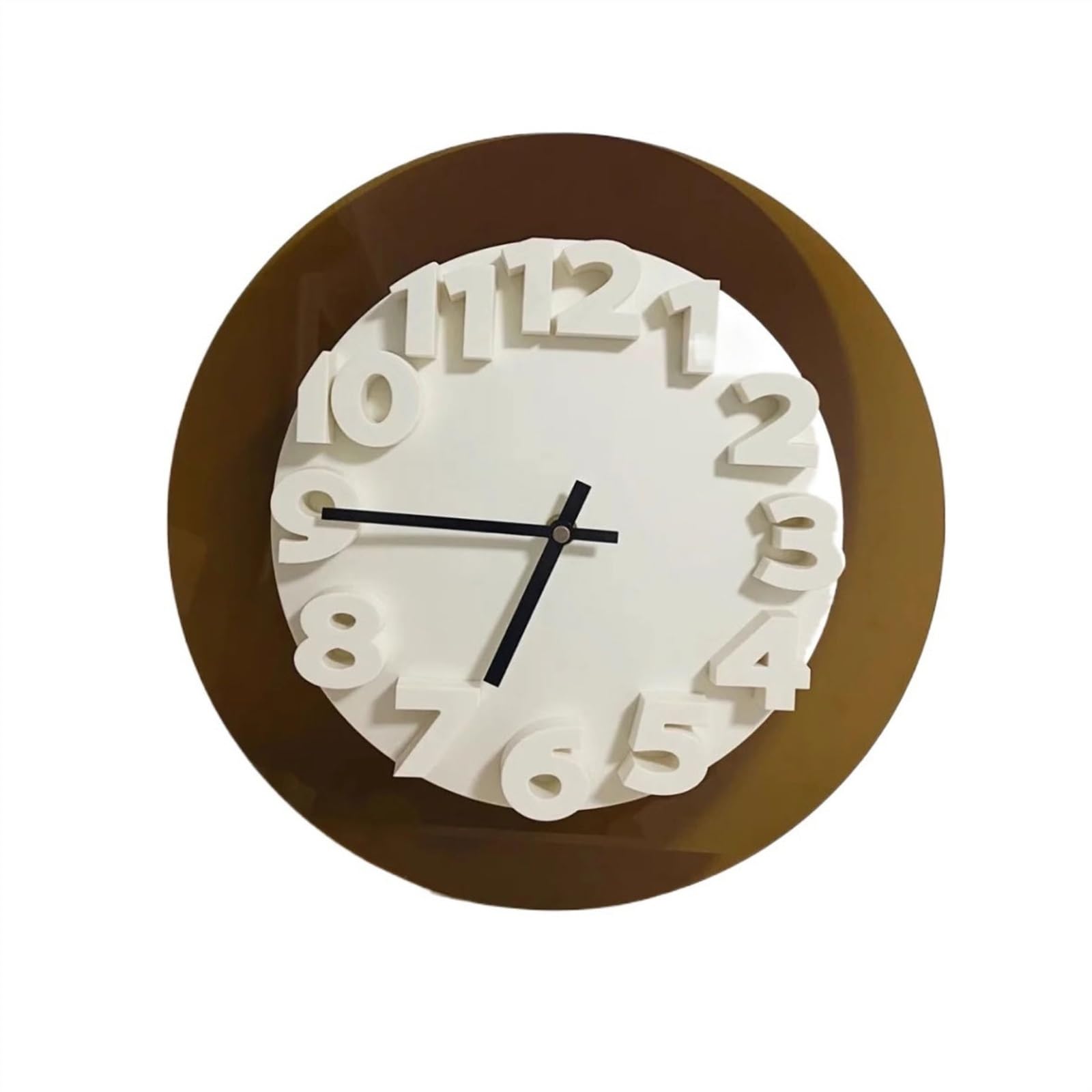 J9V4G6S3B5 Analogue Wall Clock Household Decorations Wall Clock Acrylic Living Room Luxury Fashion Modern Decoration for Room Decoration(Bruin)
