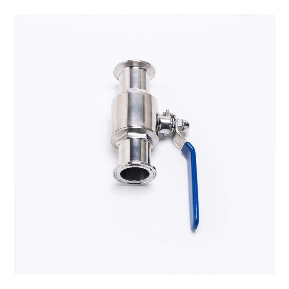 JNURGWLYH Ball Valve Hot And Cold Water Stop 304 Stainless Steel Sanitary Ball Valve Tri Clamp Ferrule Type For Homebrew Diary Product 1" 25mm