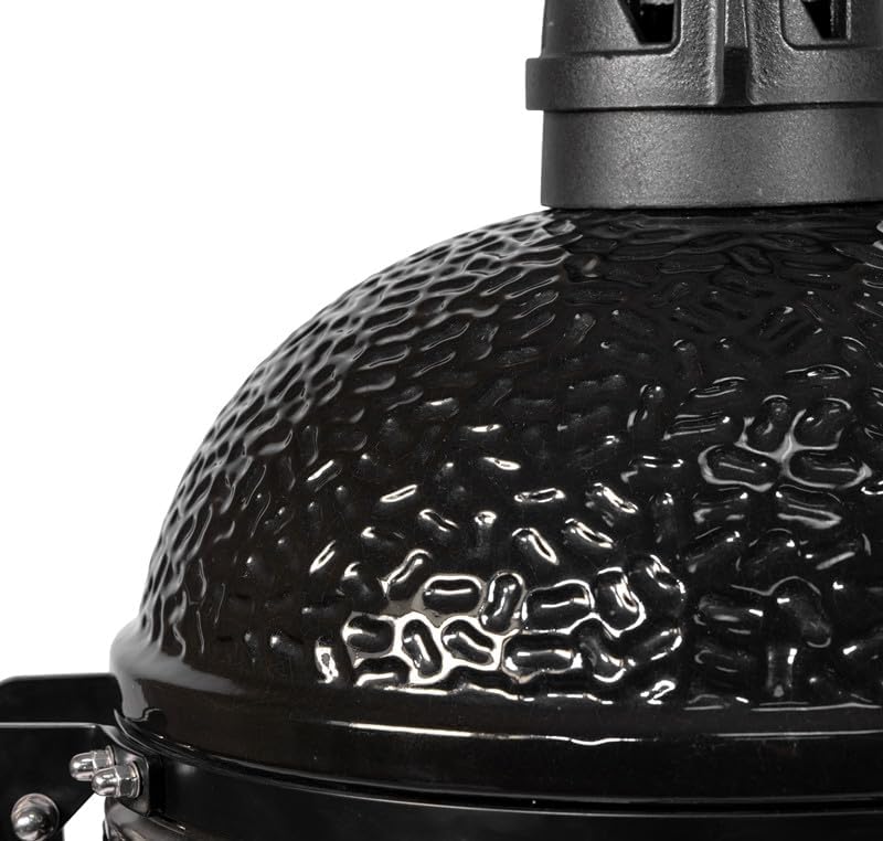 Miniatura 2 de VESSILS Fleet Kamado - Juego completo de parrilla de carbón - Ahumador de cerámica con cubierta para parrilla, cesta de carbón, piedras deflectoras