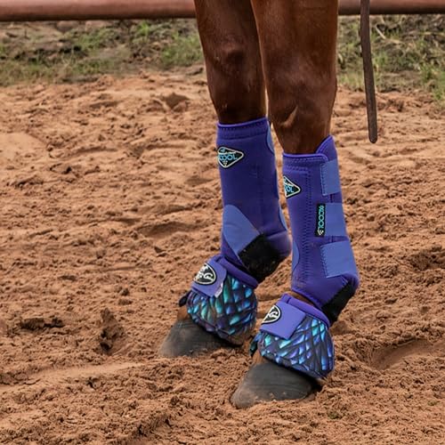 Image of Professional's Choice 2XCOOL Sports Medicine Horse Boots | Protective & Breathable Design for Ultimate Comfort, Durability & Cooling in Active Horses | 2 Pack Small Purple