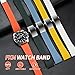 ULLCHRO FKM Rubber Watch Strap, Cut to Size Quick Release Fluororubber Watch Band Soft Replacement Watchband with Silver Milled Clasp for Men Women 20mm 22mm (20mm, Brown)