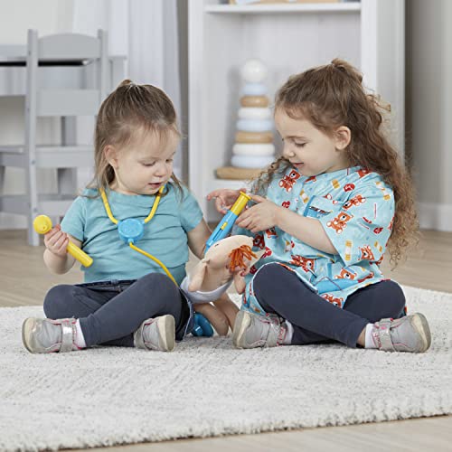 Image of Melissa & Doug Nurse Costume, Pretend Play Dress Up Set (8-Pc) Scrubs, Stethoscope & Accessories, Role Play Toys for Kids 3+