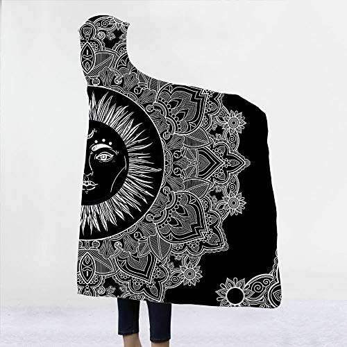Cozy Religious Winter Warm Bath Cloak Flannel Wearable Children Adult Soft Throw Printed Hooded Blanket Warm ( Color : 20 , Size : 130150 )