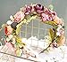 LLinfflr Floral Crown Flower Garland Headband Hair Wreath Floral Headpiece Halo Boho Party Prom Wedding Photos Orange